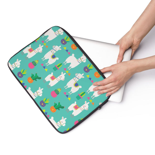 Llama Print Laptop Sleeve, Laptop Cover, Office Supply, Desktop Accessories, Laptop Accessories, Mom Boss Gift, Work From Home Gift, WFH