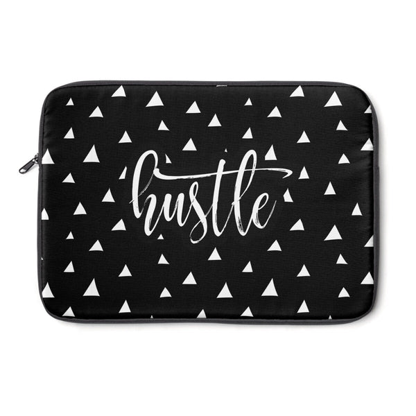 Hustle Laptop Sleeve, Laptop Cover, Office Supply, Desktop Accessories, Laptop Accessories, Monochrome Office, Work From Home Gift, WFH