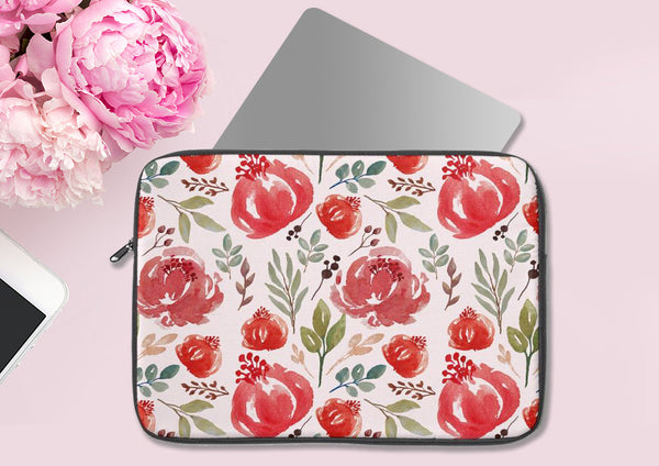 Floral Print Laptop Sleeve, Laptop Cover, Office Supply, Desktop Accessory, Laptop Accessories, Floral Accessories, Work From Home Gift, WFH