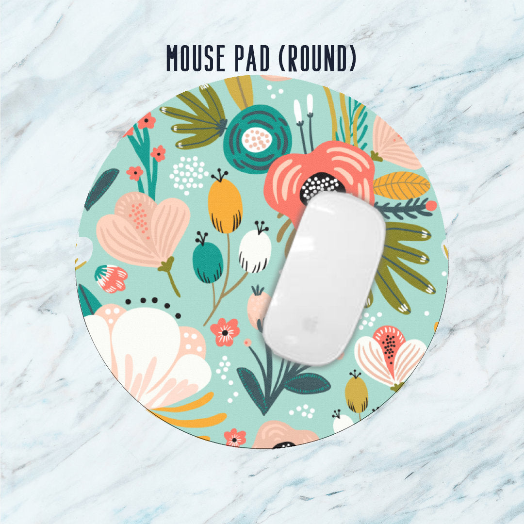 Floral Mouse Pad, Desk Accessory, Office Decor for Women, Office Gifts, Print Mouse Pad, Co-worker Gift, Corporate Gift, Work From Home Gift