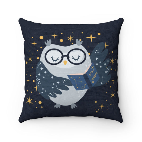 Owl Print Square Pillow Case, Owl Nursery, Muggle Nursery, Nursery Decor, Kids Decor, Pillow Cover, Pillow Case, Owl Pillow Case