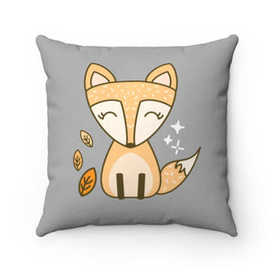 Fox Pillow Case, Fox Pillow Cover, Fox Decor, Home and Living, Spun Polyester Square Pillow Case