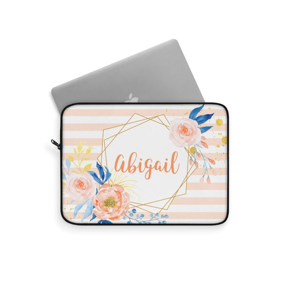 Personalized Laptop Sleeve, Floral Laptop Sleeve, Laptop Cover, Office Supply, Desktop Accessories, Laptop Accessories, Work From Home Gift