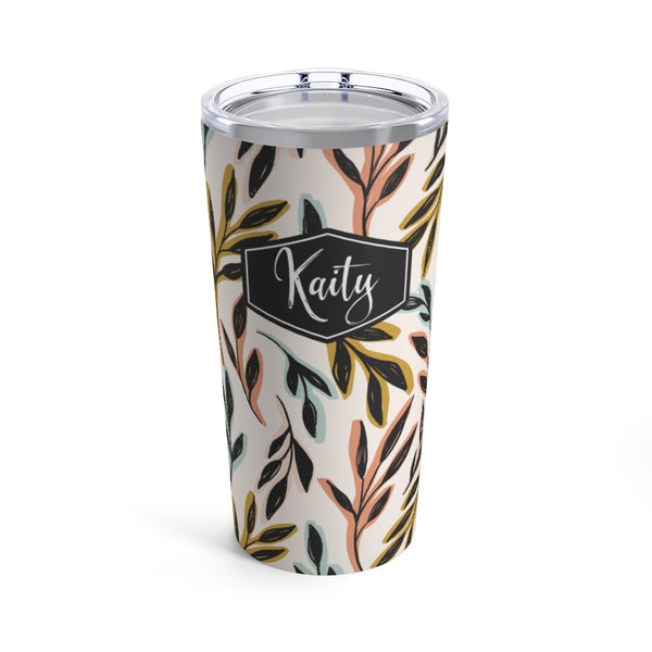 Stainless Steel, Floral Print 20 oz. Tumbler, Eco Friendly, Double Walled, Perfect for coffee, tea or soda, Keeps Drink Hot/Cold