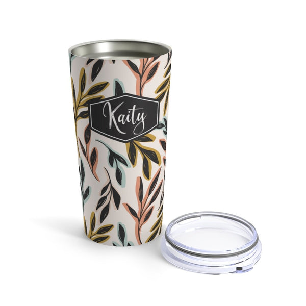 Stainless Steel, Floral Print 20 oz. Tumbler, Eco Friendly, Double Walled, Perfect for coffee, tea or soda, Keeps Drink Hot/Cold