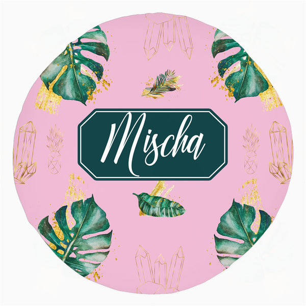 Monstera Rounded Beach Towels, Round Beach Towel, Round Beach Blanket, Round Yoga Towel Mat, Round Picnic Blanket, Round Picnic Mat