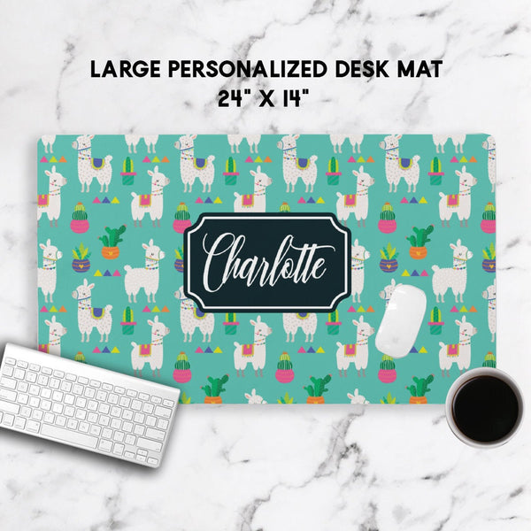 Large Desk Mat, Llama Print, Planner Desk Accessories, Boss Babe, Office Decor, Home and Office, Custom Desk Accessory, Work From Home Gift