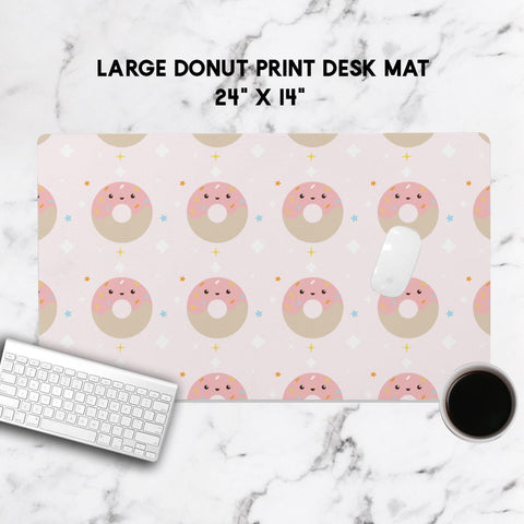 Donut Print Desk Mat, Planner Desk Accessories, Boss Babe, Office Decor, Home and Office, Custom Desk Accessory, Work From Home Gift, WFH