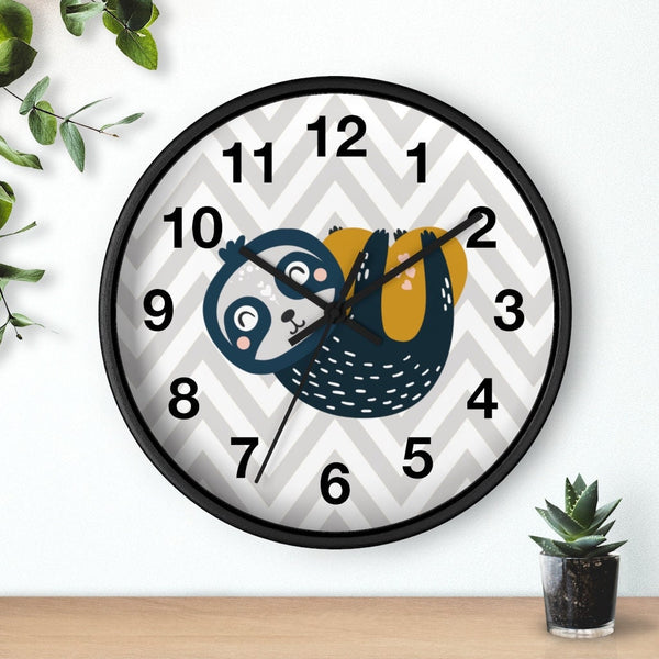Sloth Wall Clock, Kids Wall Clock, Modern Nursery Wall Decor, Baby Wall Clock, Decorative Kids clock, Nursery Wall Clock, Nursery Clock
