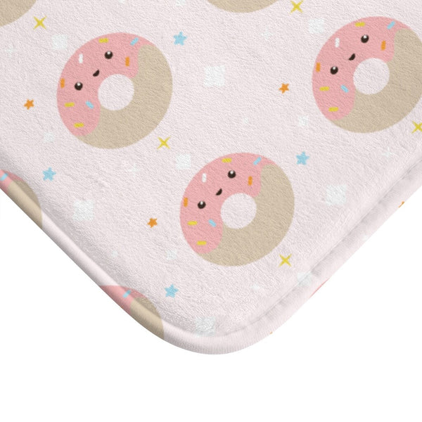 Donut Bath Mat, Donut Print Decor, Bath Mat, Bath Rug, Bathroom Decor, Bathroom Rug, Donut Print Bath Rug, Donut Bathroom, Kawaii Bath Rug