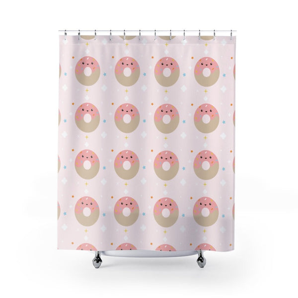 Donut Shower Curtains, Donut Decor, Donut Print, Donut Print Shower Curtain, Kawaii Donut Decor, Shower Curtain, Bathroom Decor, WFH