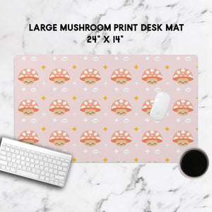Mushroom Print Desk Mat, Planner Desk Accessories, Boss Babe, Office Decor, Home and Office, Custom Desk Accessory, Work From Home Gift, WFH