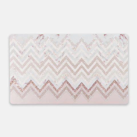 Chevron Print Desk Mat, 24x14 Large Desk Mat, Boss Babe, Office Decor, Home and Office, Custom Desk Accessory, Work From Home Gift, WFH