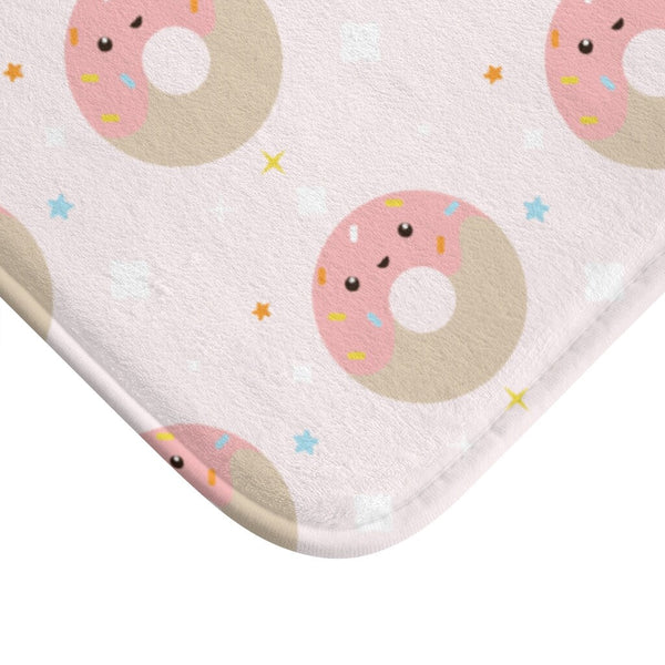 Donut Bath Mat, Donut Print Decor, Bath Mat, Bath Rug, Bathroom Decor, Bathroom Rug, Donut Print Bath Rug, Donut Bathroom, Kawaii Bath Rug