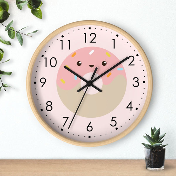 Donut Wall clock, Nursery Wall Clock, Nursery Clock, Kid's Wall Clock, Kawaii Wall Clock, Nursery Wall Decor, Modern Nursery Clock