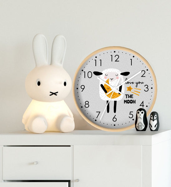 Sheep Wall Clock, Kids Wall Clock, Modern Nursery Wall Decor, Baby Wall Clock, Decorative Kids clock, Nursery Wall Clock, Nursery Clock