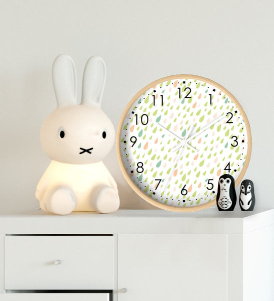 Abstract Pastel Wall Clock, Wall Clock, Nursery Wall Decor, Wall Clock, Decorative Wall Clock, Nursery Clock, Living Room Clock