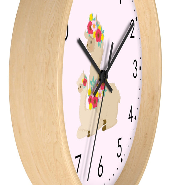 Llama  Wall Clock, Kids Clock Wall, Modern Nursery wall Decor, Girl Wall Clock, Decorative Kids clock, Nursery Clock