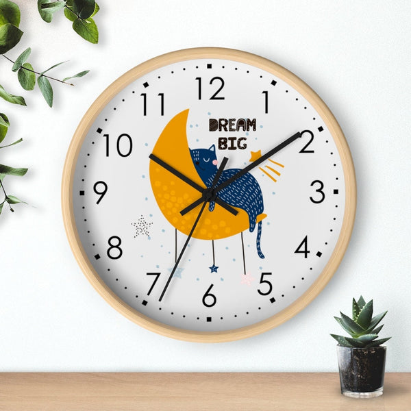 Kitten Wall Clock, Kids Wall Clock, Modern Nursery Wall Decor, Baby Wall Clock, Decorative Kids clock, Nursery Wall Clock, Nursery Clock