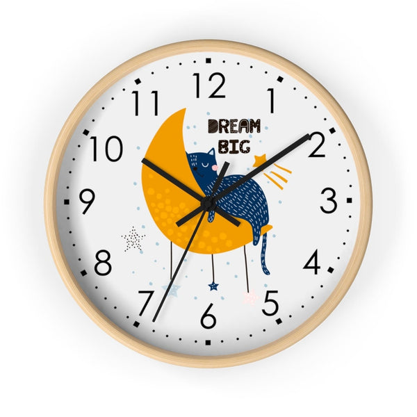 Kitten Wall Clock, Kids Wall Clock, Modern Nursery Wall Decor, Baby Wall Clock, Decorative Kids clock, Nursery Wall Clock, Nursery Clock