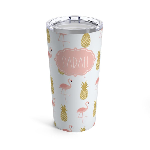 Stainless Steel, Flamingo Print 20 oz. Tumbler, Eco Friendly, Double Walled, Perfect for coffee, tea or soda, Keeps Drink Hot/Cold