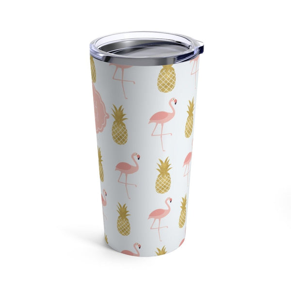 Stainless Steel, Flamingo Print 20 oz. Tumbler, Eco Friendly, Double Walled, Perfect for coffee, tea or soda, Keeps Drink Hot/Cold