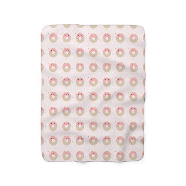 Donut Sherpa Fleece Blanket, 50x60, fluffy donut blanket, Kawaii blanket, quarantine blanket