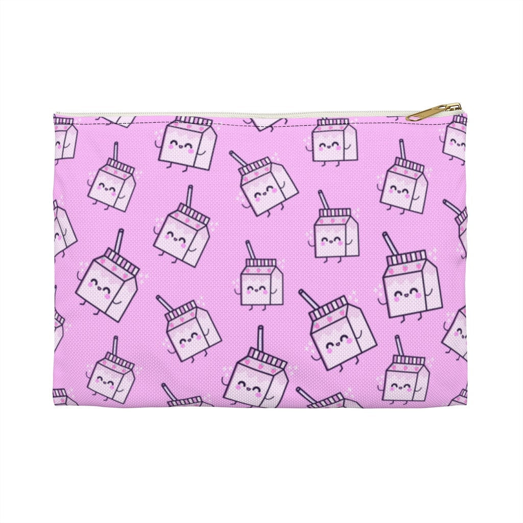 Kawaii Strawberry Milk Box Accessory Pouch, Accessories Bag, Pencil Pouch, Stationery Bag, Planner Pouch, Makeup Bag, Accessories Pouch