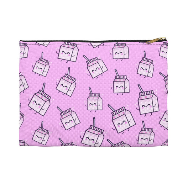 Kawaii Strawberry Milk Box Accessory Pouch, Accessories Bag, Pencil Pouch, Stationery Bag, Planner Pouch, Makeup Bag, Accessories Pouch