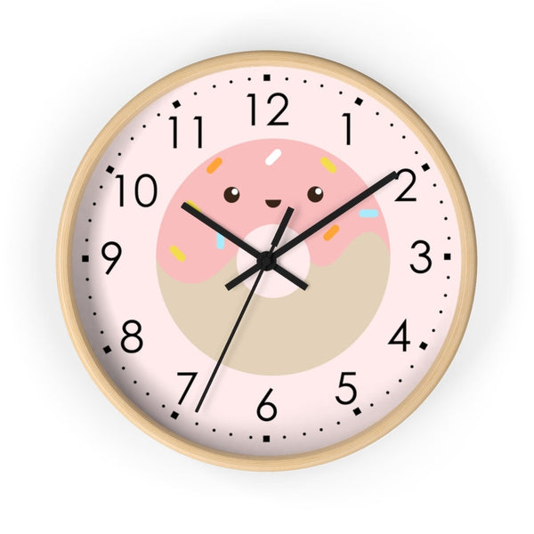 Donut Wall clock, Nursery Wall Clock, Nursery Clock, Kid's Wall Clock, Kawaii Wall Clock, Nursery Wall Decor, Modern Nursery Clock
