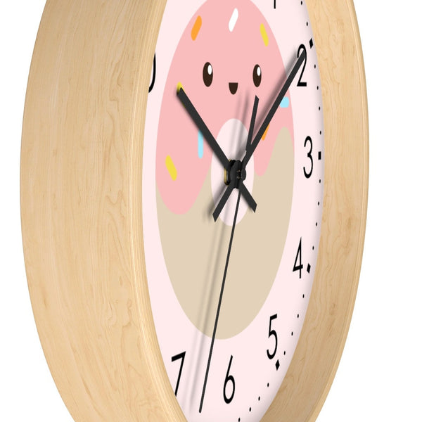 Donut Wall clock, Nursery Wall Clock, Nursery Clock, Kid's Wall Clock, Kawaii Wall Clock, Nursery Wall Decor, Modern Nursery Clock