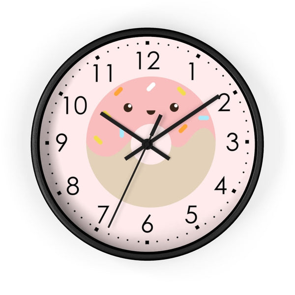 Donut Wall clock, Nursery Wall Clock, Nursery Clock, Kid's Wall Clock, Kawaii Wall Clock, Nursery Wall Decor, Modern Nursery Clock