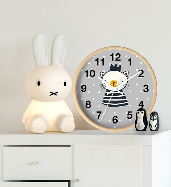 Bear Wall Clock, Kids Wall Clock, Modern Nursery Wall Decor, Baby Wall Clock, Decorative Kids clock, Nursery Wall Clock, Decorative Clock