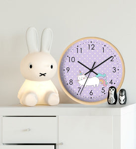 Magical Cat Unicorn Wall Clock, Kids Clock Wall, Modern Nursery wall Decor, Girl Wall Clock, Decorative Kids clock
