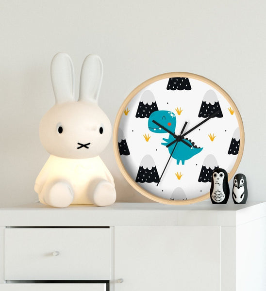 Dinosaur Wall Clock, Kids Clock Wall, Modern Nursery wall Decor, Nursery Wall Clock, Decorative Kids clock, Nursery Clock