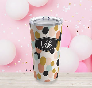 Stainless Steel, Floral Print 20 oz. Tumbler, Eco Friendly, Double Walled, Perfect for coffee, tea or soda, Keeps Drink Hot/Cold