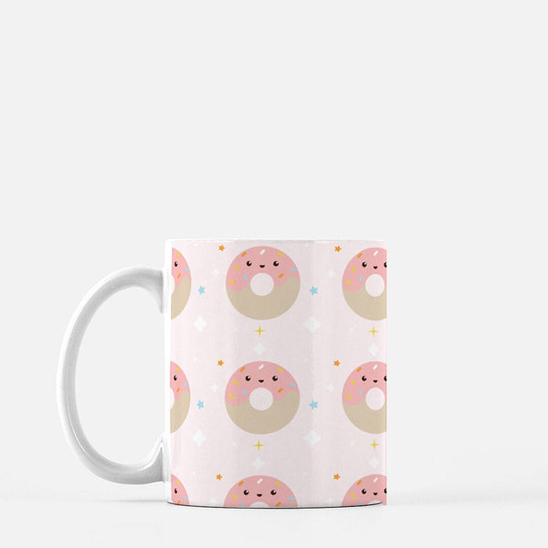 Donut Print, Work From Home Desk Set, Coaster + 11 Oz Mug + Mousepad,  Desk Decor, Office Decor, Gifts for Employee, Mouse Pad, Mug, Coaster