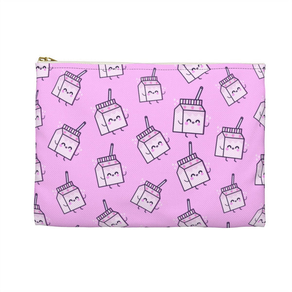 Kawaii Strawberry Milk Box Accessory Pouch, Accessories Bag, Pencil Pouch, Stationery Bag, Planner Pouch, Makeup Bag, Accessories Pouch