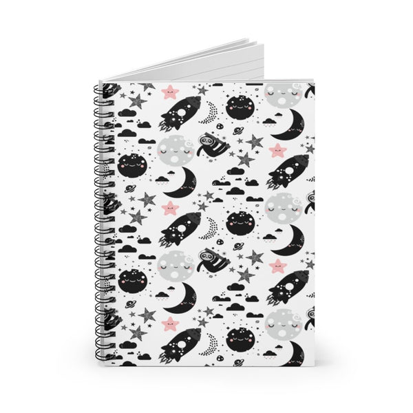 Monochrome Spiral Notebook, Sloth Notebook, Spiral Notebook, WFH, Work From Home, Back to School, School Supply, Blank Notebook, Blank Pages