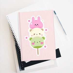 Mochi Inspired Journal - Ruled Line, Mochi Bear, Blank Journal, Kawaii Stationary, Mochi Print, WFH, Work From Home, Back to School