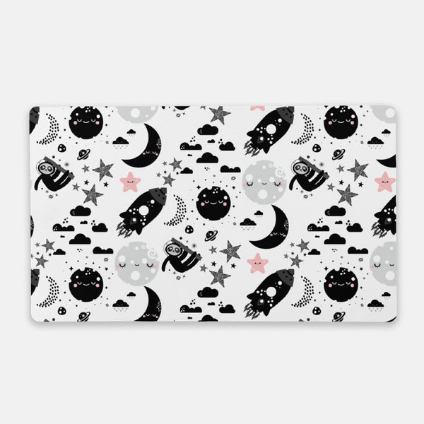 Products Sloth Monochrome Kid's Desk Mat, Planner Desk Accessory, Office Decor, Home and Office, Custom Desk Accessory, Work From Home, WFH