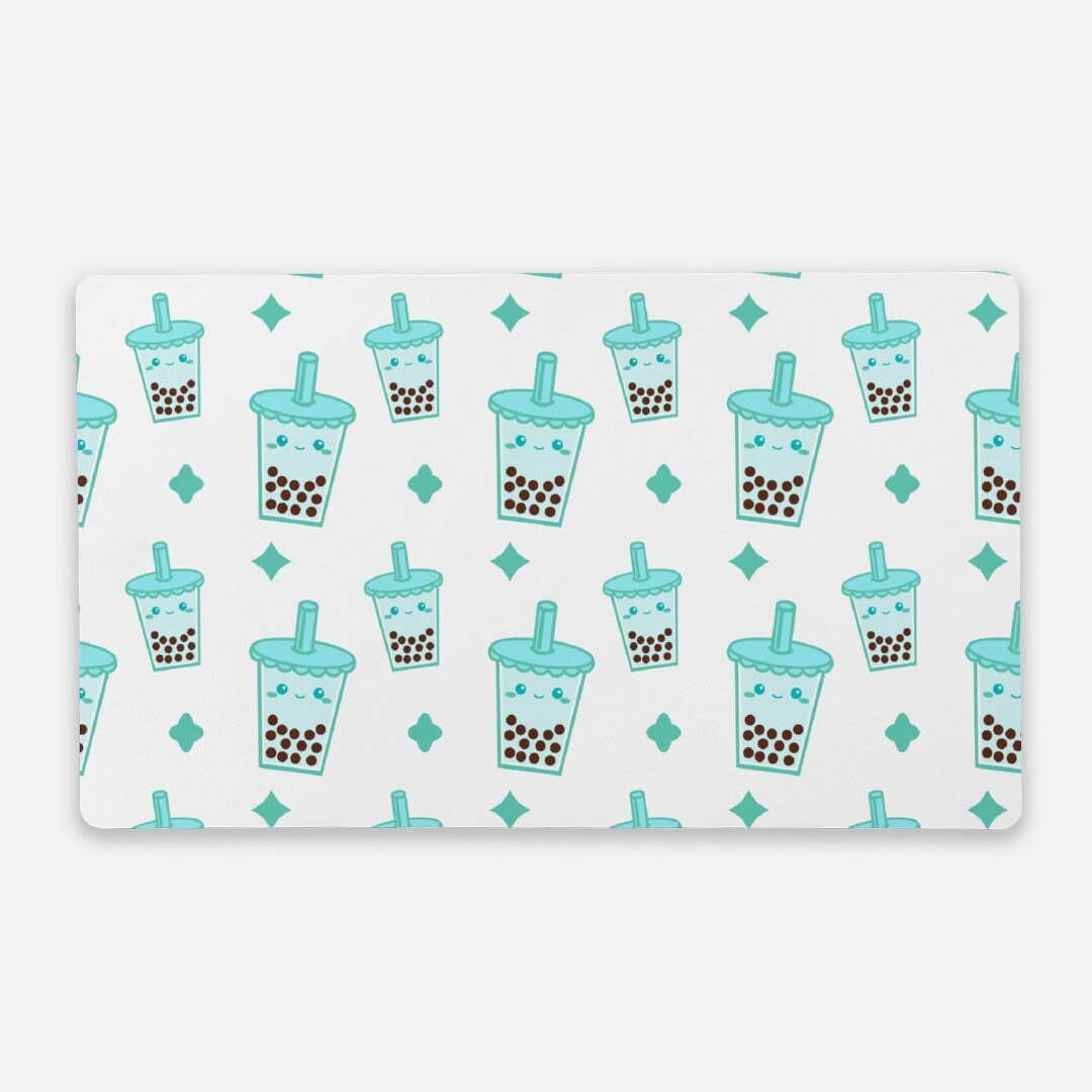 Bubble Tea Print Desk Mat, Boba Tea, Planner Desk Accessories, Office Decor, Home and Office, Custom Desk Accessory, Work From Home, WFH