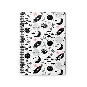 Monochrome Spiral Notebook, Sloth Notebook, Spiral Notebook, WFH, Work From Home, Back to School, School Supply, Blank Notebook, Blank Pages