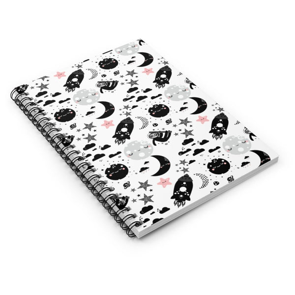 Monochrome Spiral Notebook, Sloth Notebook, Spiral Notebook, WFH, Work From Home, Back to School, School Supply, Blank Notebook, Blank Pages