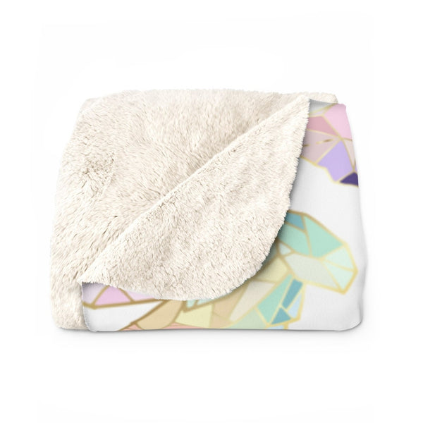 Gem Print, Sherpa Fleece Blanket, 50x60 Blanket, Home and Living, Modern Decor, Modern Blanket, Throw Blanket, Girly Thow Blanket
