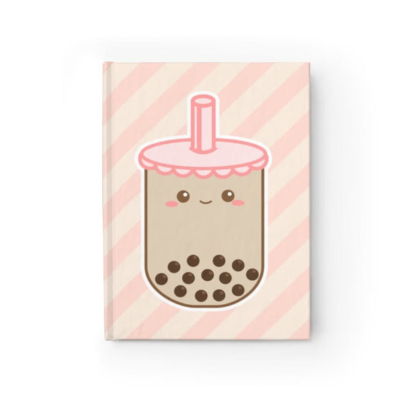 Boba Tea Journal, Bubble Tea Journal, Boba Print, Bubble Tea Print, Journal - Ruled Line, Hardcover Journal, Blank Notebook, Blank Journal