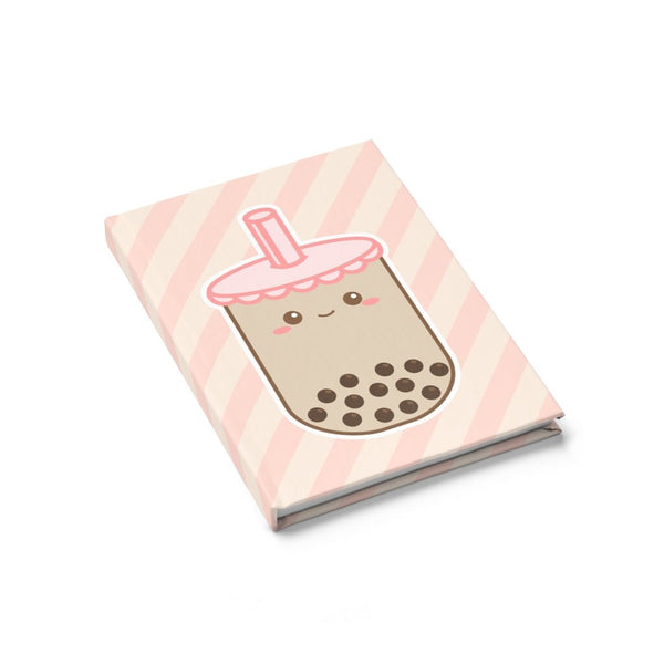 Boba Tea Journal, Bubble Tea Journal, Boba Print, Bubble Tea Print, Journal - Ruled Line, Hardcover Journal, Blank Notebook, Blank Journal