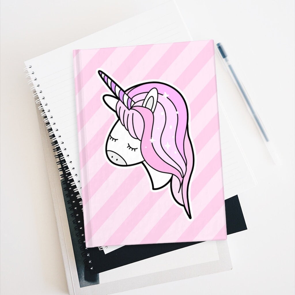 Unicorn Journal - Ruled Line, Unicorn Print, Unicorn Notebook, Hardcover Journal, Hardcover Notebook, Back to School, Office Supply, Notes