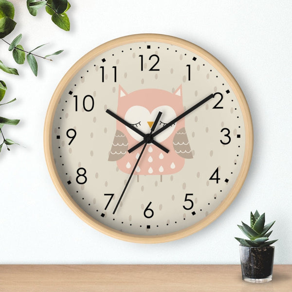 Owl Wall Clock, Kids Wall Clock, Modern Nursery Wall Decor, Baby Wall Clock, Decorative Kids clock, Nursery Wall Clock, Nursery Clock
