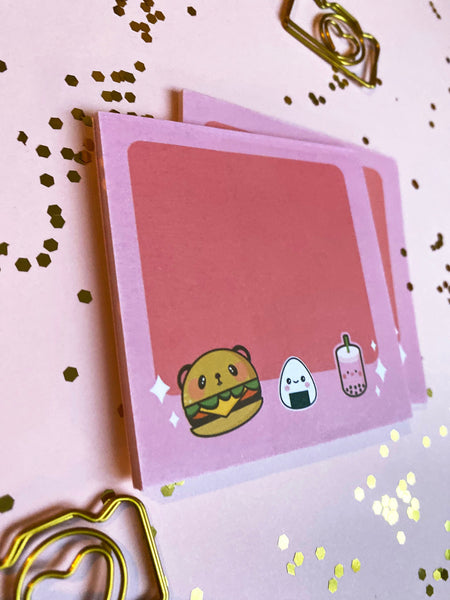 Kawaii Notepad, Notepad, Notes, Boba Notepad, Sushi Notepad, Burger Notepad, Kawaii Accessories, School Supply, Office Supply, Planner Girl